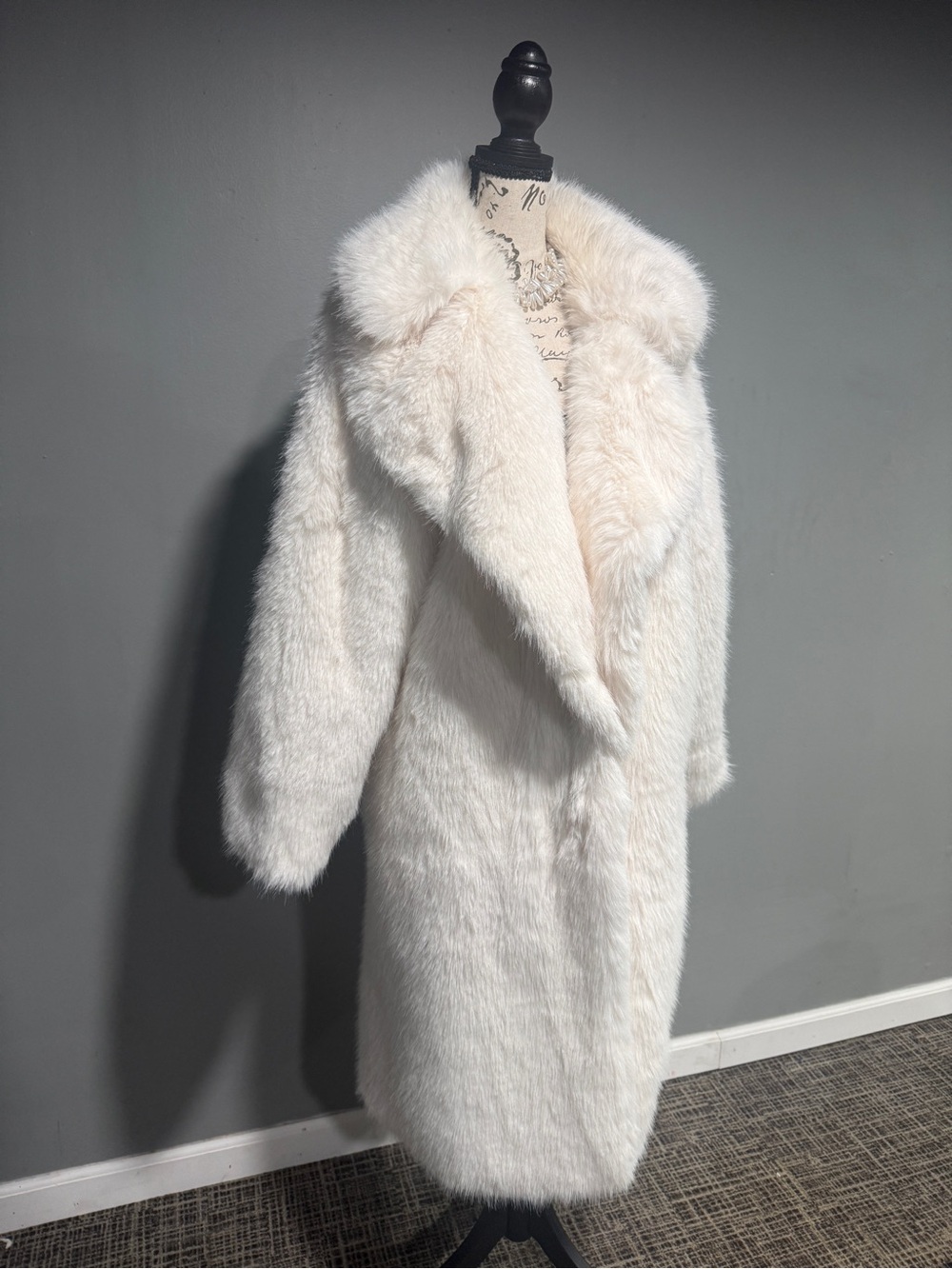 AKIRA Cream Faux Fur Teddy Coat